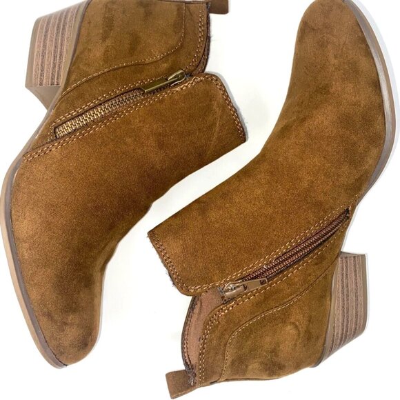 Esprit - Timber Boot Zippered Ankle Women's Booties Walnut Size 6.5 M - Picture 2 of 11